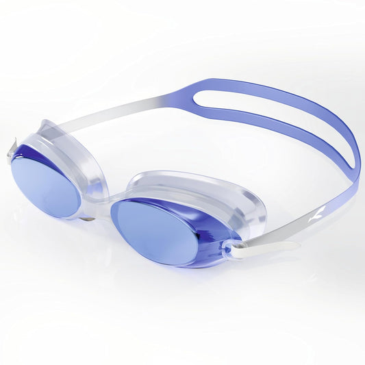 Anti-Fog UV Protection Swimming Goggles for Men, Women | Wide-Angle Vision with Silicone Comfort & Adjustable Strap | Perfect for Adults & Children (Blue)