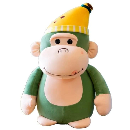 Soft Toy | Monkey With Cap | Green Color