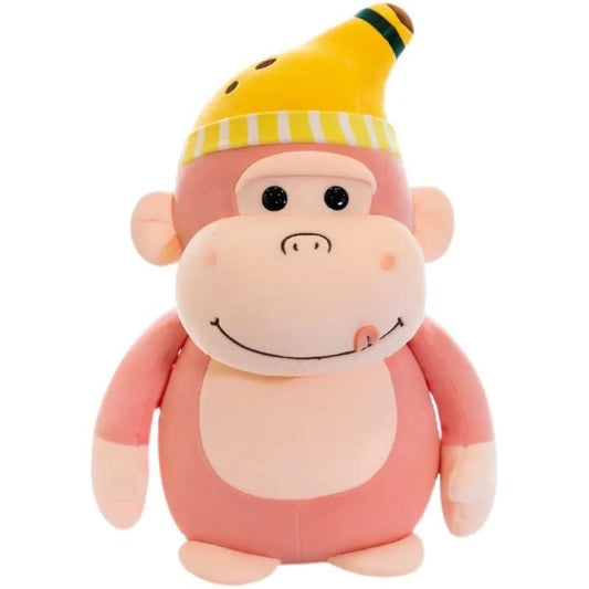 Soft Toy | Monkey With Cap | Pink Color