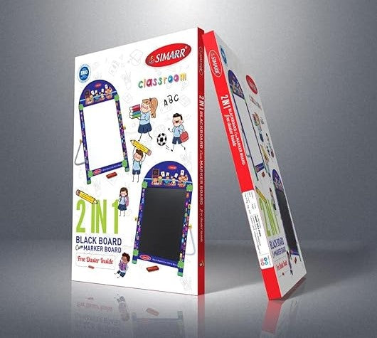 2 in 1 Black Board Cum Marker Board