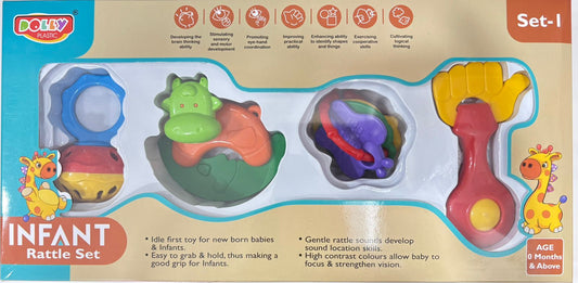 4 Pcs Baby Rattle Gift Set