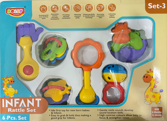 6 Pcs Baby Rattle Set