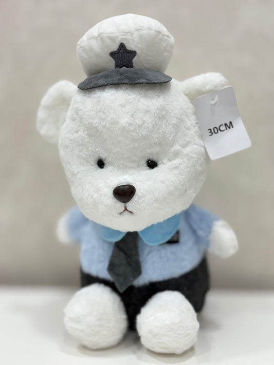 Soft Toy | Adorable Police Teddy In Blue Uniform | 30cm