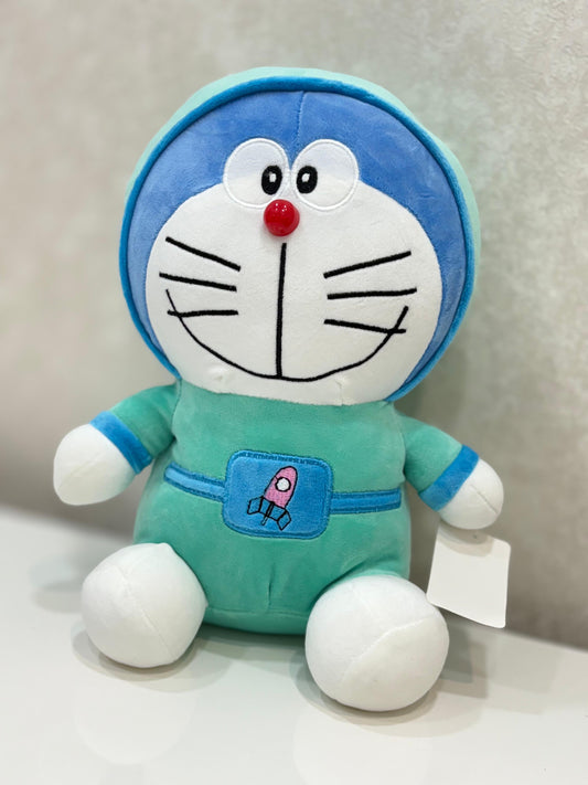 Soft Toy | Adorable Doraemon In Green Astronaut Jacket| 30cm