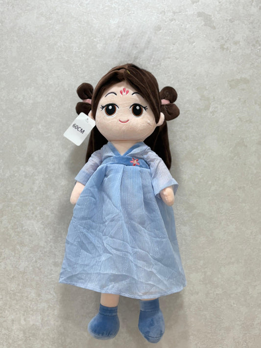 Soft Toy | Adorable Doll In Blue Cute Dress | 60cm
