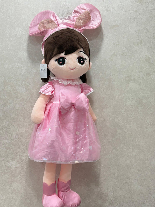Soft Toy | Cute Doll With Bunny Headband | Full Size | 85cm