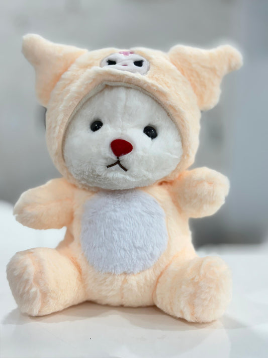 Soft Toy | Adorable Teddy With Hoodie In Peach Color | 30cm