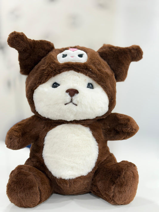Soft Toy | Adorable Teddy With Hoodie In Dark Brown Color | 30cm