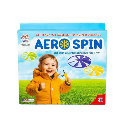 Aero Spin Flying Disc Spinning Top Toy Set, Indoor Outdoor Game for Kids
